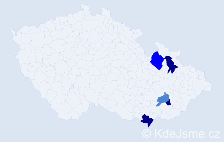 Příjmení: 'Pafka', počet výskytů 12 v celé ČR