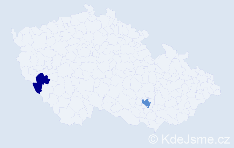 Příjmení: 'Bijedič', počet výskytů 6 v celé ČR