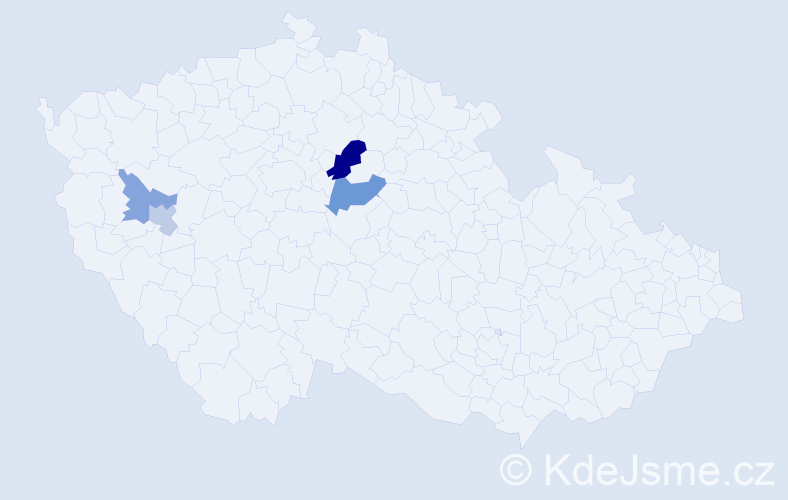 Příjmení: 'Hubnerová', počet výskytů 7 v celé ČR