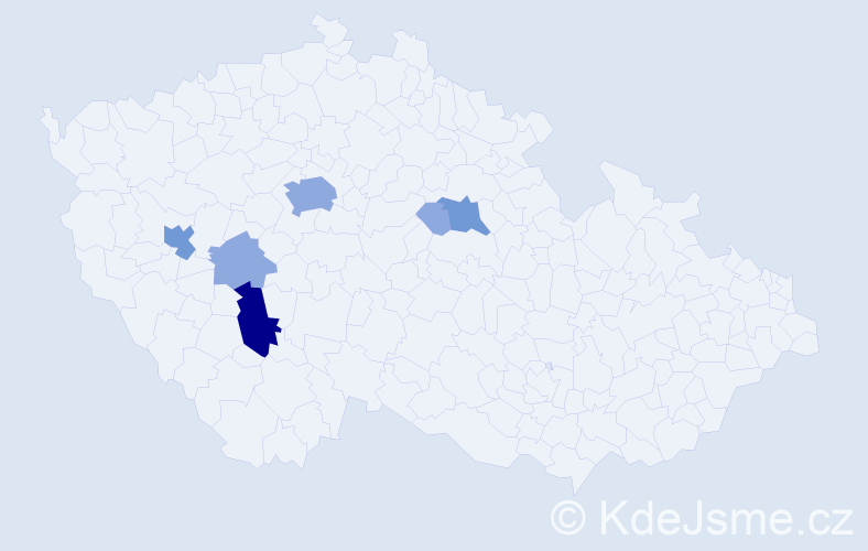 Příjmení: 'Drůbková', počet výskytů 13 v celé ČR