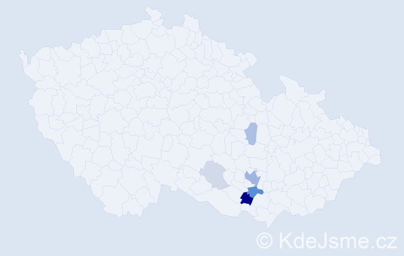 Příjmení: 'Brelová', počet výskytů 17 v celé ČR