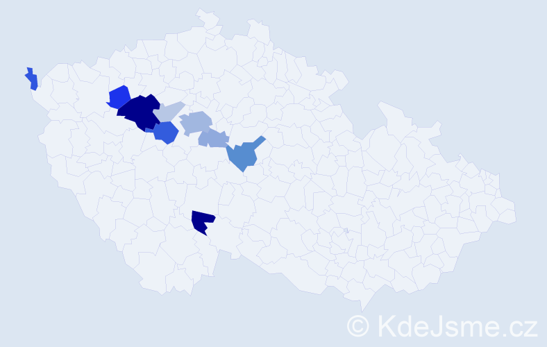 Příjmení: 'Drakslová', počet výskytů 26 v celé ČR