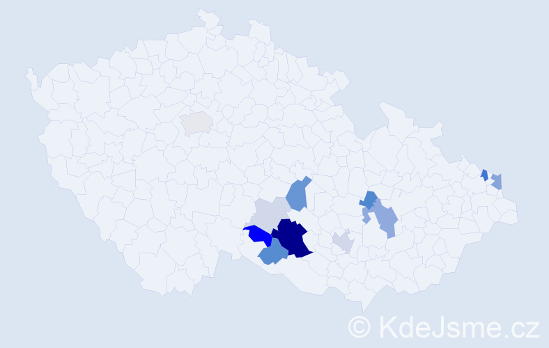 Příjmení: 'Karšulín', počet výskytů 37 v celé ČR