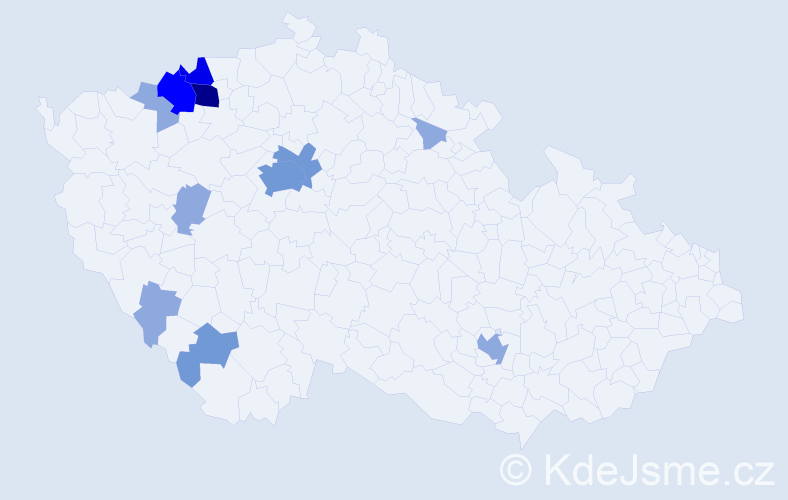 Příjmení: 'Kundert', počet výskytů 26 v celé ČR