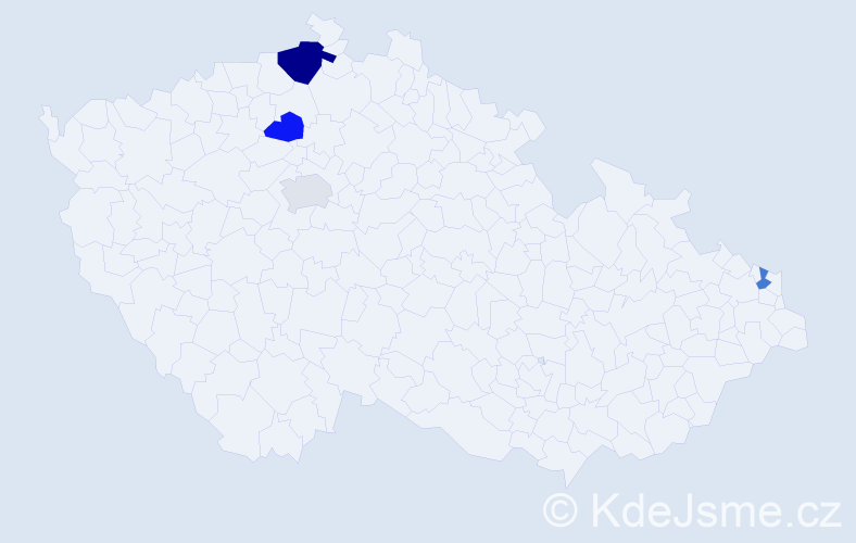 Příjmení: 'Pčolar', počet výskytů 6 v celé ČR