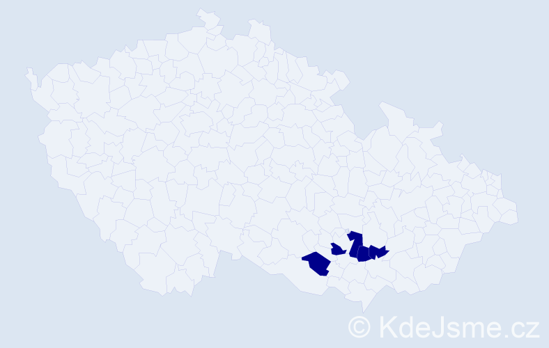 Příjmení: 'Chumchál', počet výskytů 4 v celé ČR