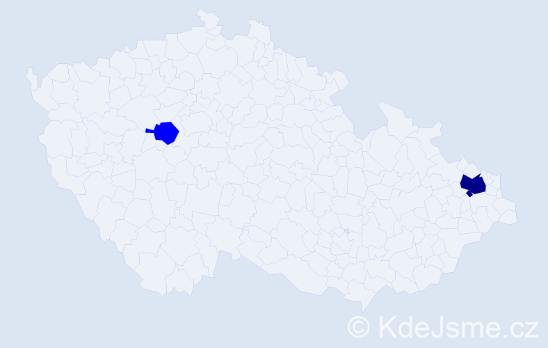 Příjmení: 'Puravets', počet výskytů 3 v celé ČR