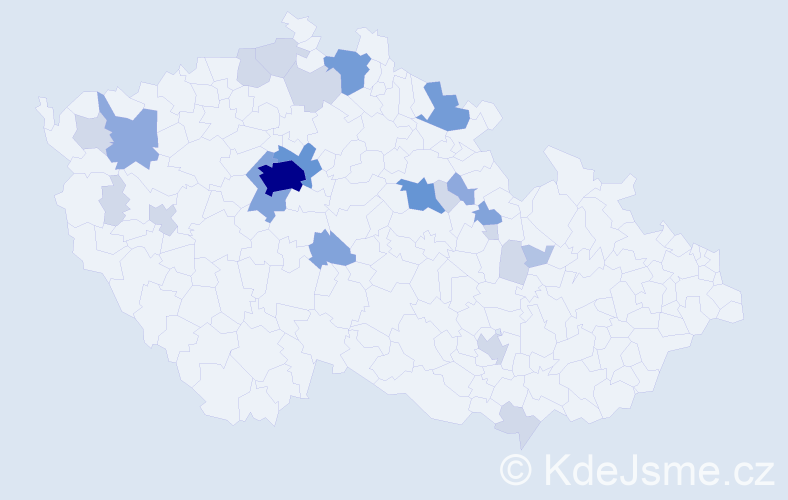 Příjmení: 'Hainzová', počet výskytů 69 v celé ČR