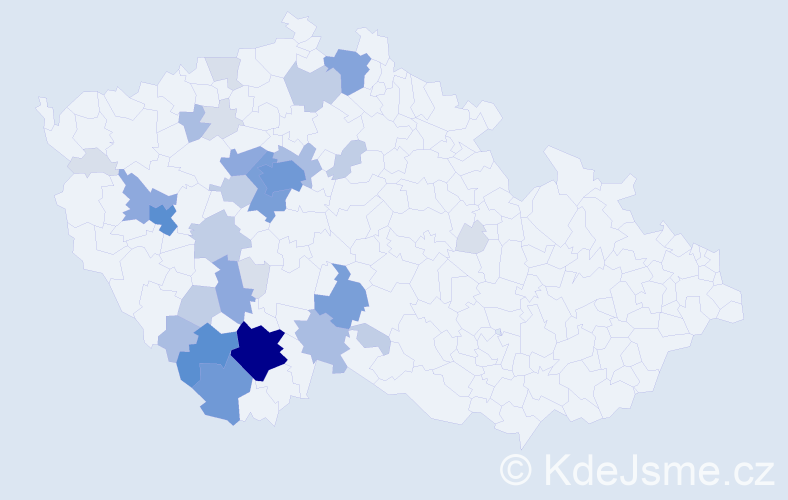 Příjmení: 'Irová', počet výskytů 111 v celé ČR