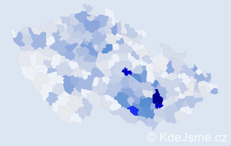 Příjmení: 'Hladká', počet výskytů 1337 v celé ČR