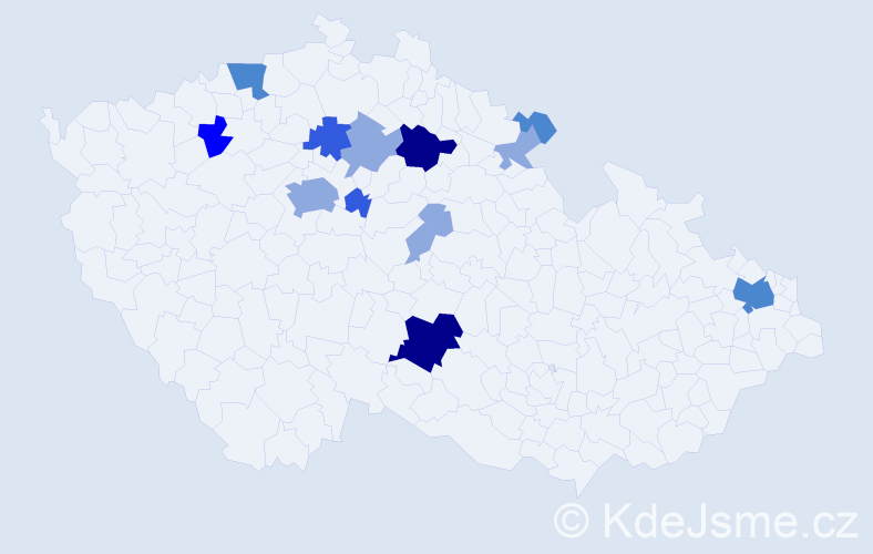 Příjmení: 'Ruszo', počet výskytů 31 v celé ČR
