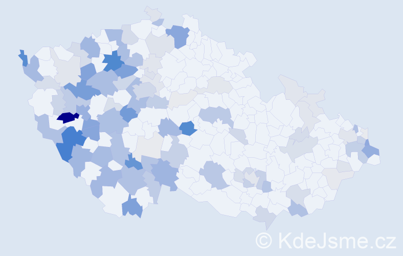 Příjmení: 'Hess', počet výskytů 385 v celé ČR