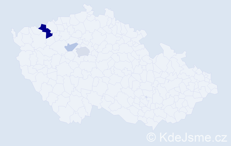 Příjmení: 'Kiliján', počet výskytů 8 v celé ČR