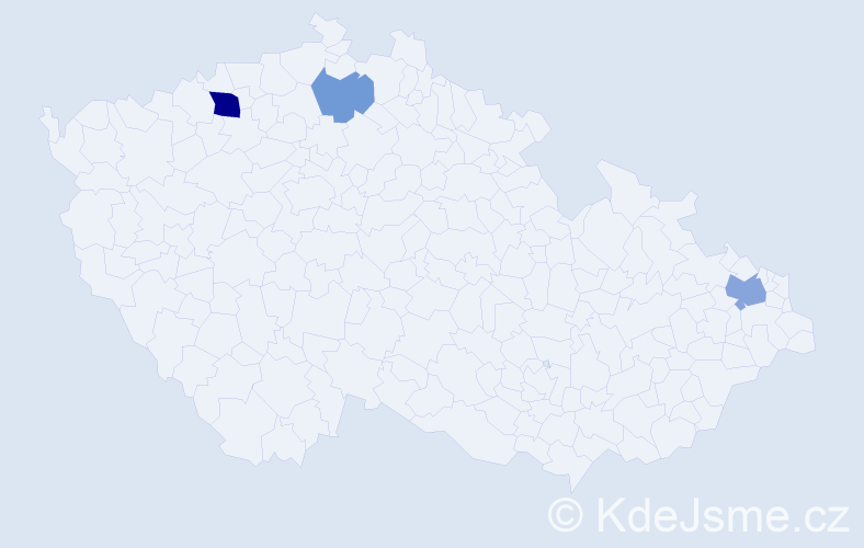 Příjmení: 'Nemčiková', počet výskytů 6 v celé ČR