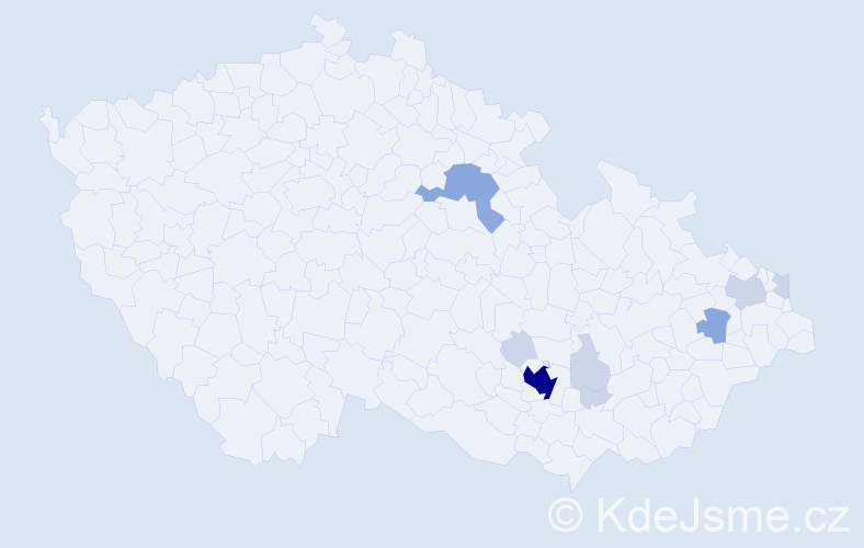 Příjmení: 'Chobolová', počet výskytů 27 v celé ČR