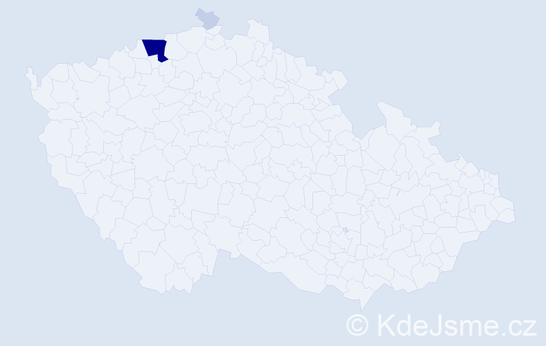 Příjmení: 'Kuloušková', počet výskytů 12 v celé ČR