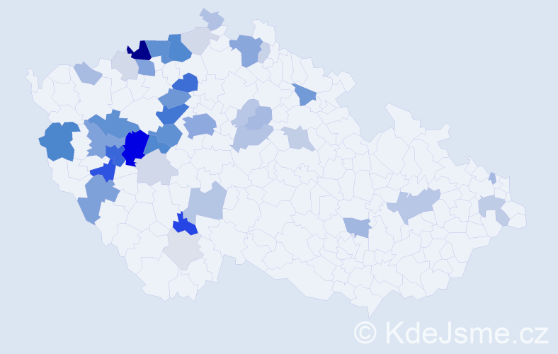 Příjmení: 'Lipertová', počet výskytů 159 v celé ČR