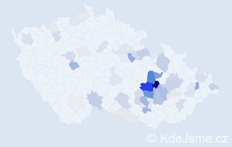 Příjmení: 'Dosedla', počet výskytů 163 v celé ČR