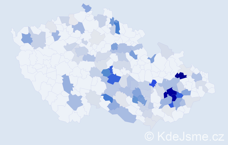 Příjmení: 'Stojanová', počet výskytů 301 v celé ČR