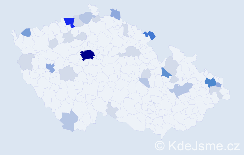 Příjmení: 'Baníková', počet výskytů 89 v celé ČR