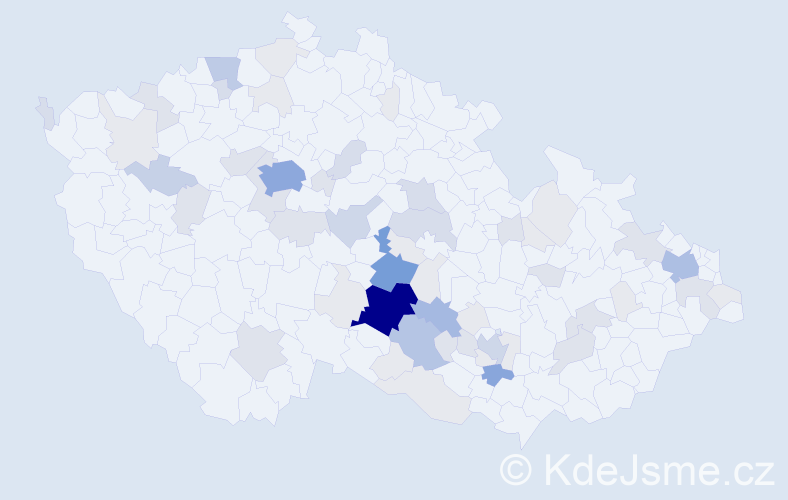 Příjmení: 'Mutl', počet výskytů 205 v celé ČR