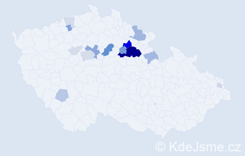 Příjmení: 'Erbs', počet výskytů 45 v celé ČR