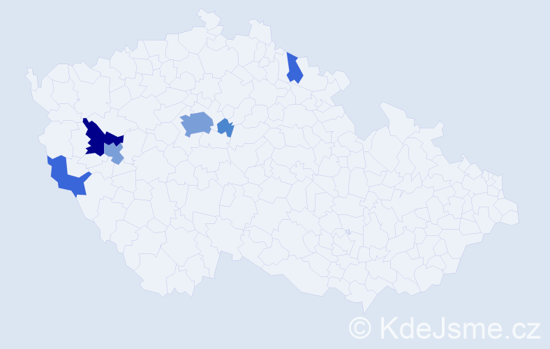 Příjmení: 'Rudlof', počet výskytů 22 v celé ČR