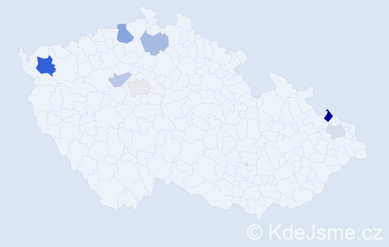 Příjmení: 'Tamajková', počet výskytů 12 v celé ČR