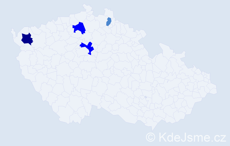 Příjmení: 'Lugertová', počet výskytů 8 v celé ČR