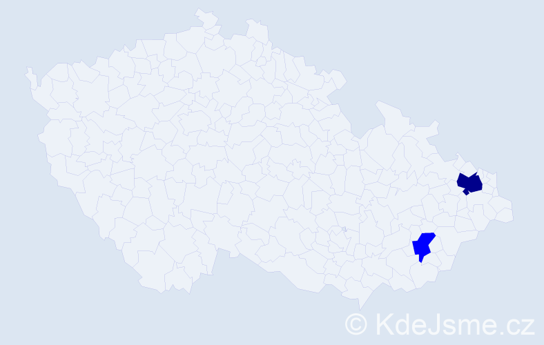 Příjmení: 'Bangievský', počet výskytů 3 v celé ČR