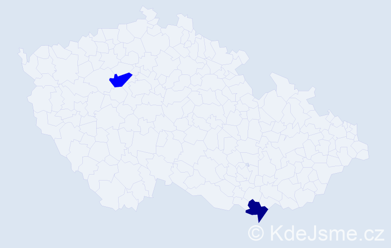 Příjmení: 'Mikitková', počet výskytů 3 v celé ČR