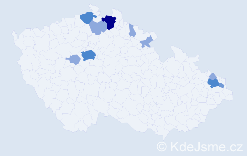 Příjmení: 'Dorníková', počet výskytů 22 v celé ČR