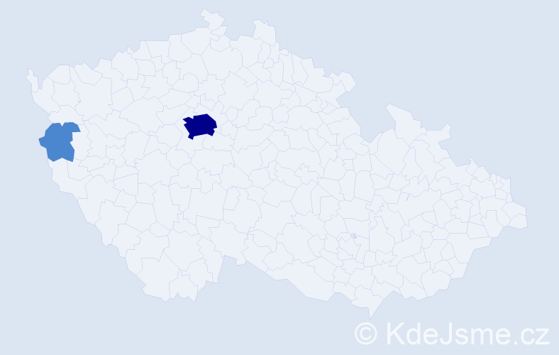 Příjmení: 'Geslová', počet výskytů 4 v celé ČR