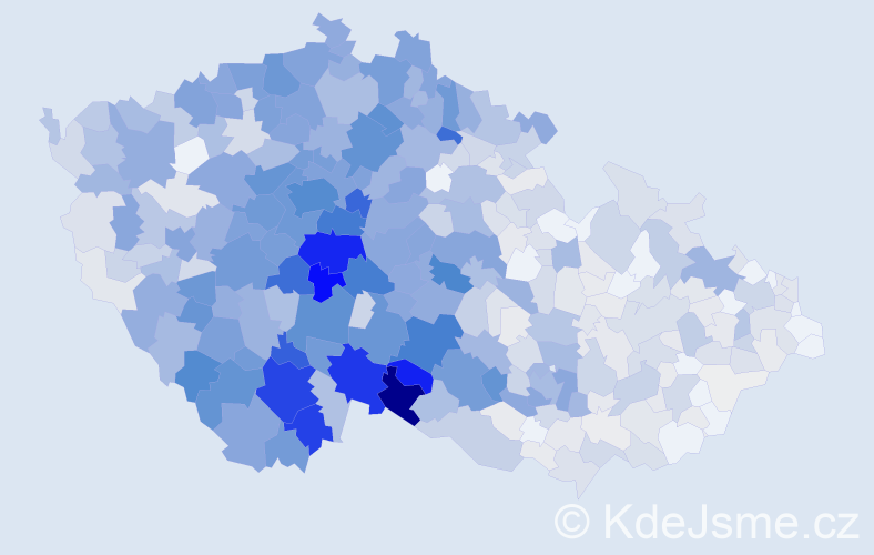 Příjmení: 'Tůma', počet výskytů 4724 v celé ČR