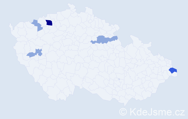 Příjmení: 'Cebová', počet výskytů 13 v celé ČR