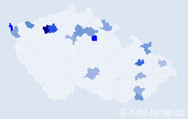 Příjmení: 'Arvayová', počet výskytů 21 v celé ČR