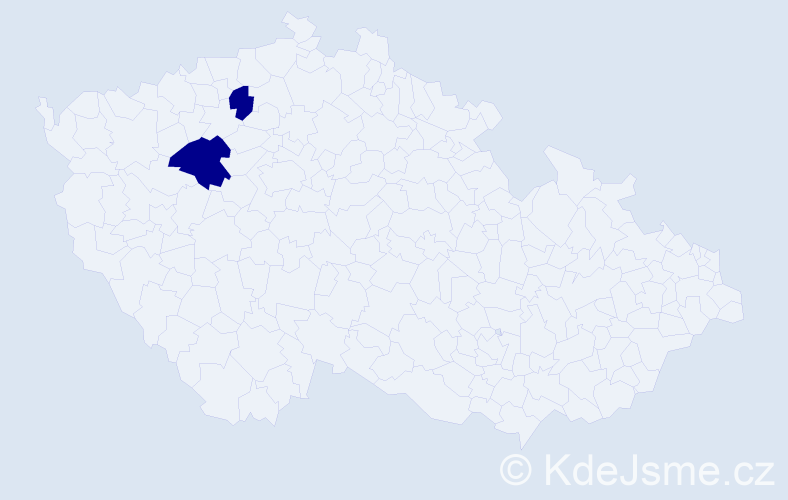 Příjmení: 'Kytsenka', počet výskytů 2 v celé ČR