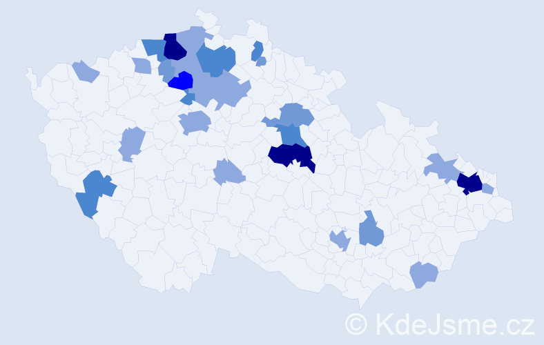 Příjmení: 'Chabadová', počet výskytů 62 v celé ČR
