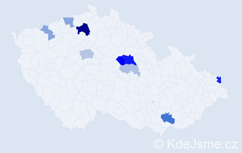 Příjmení: 'Kumpán', počet výskytů 35 v celé ČR