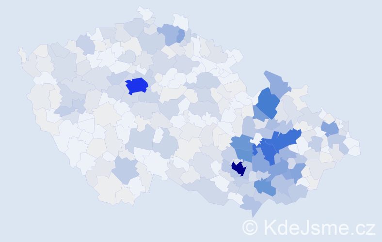 Příjmení: 'Kouřilová', počet výskytů 1454 v celé ČR