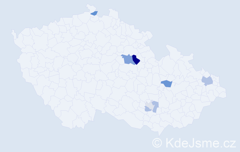 Příjmení: 'Dojčán', počet výskytů 12 v celé ČR