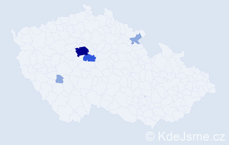 Příjmení: 'Sharan', počet výskytů 10 v celé ČR