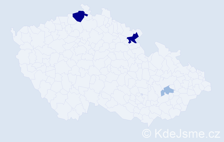 Příjmení: 'Helvig', počet výskytů 9 v celé ČR