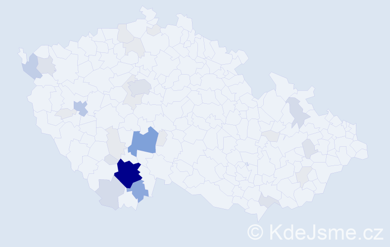 Příjmení: 'Návarová', počet výskytů 114 v celé ČR