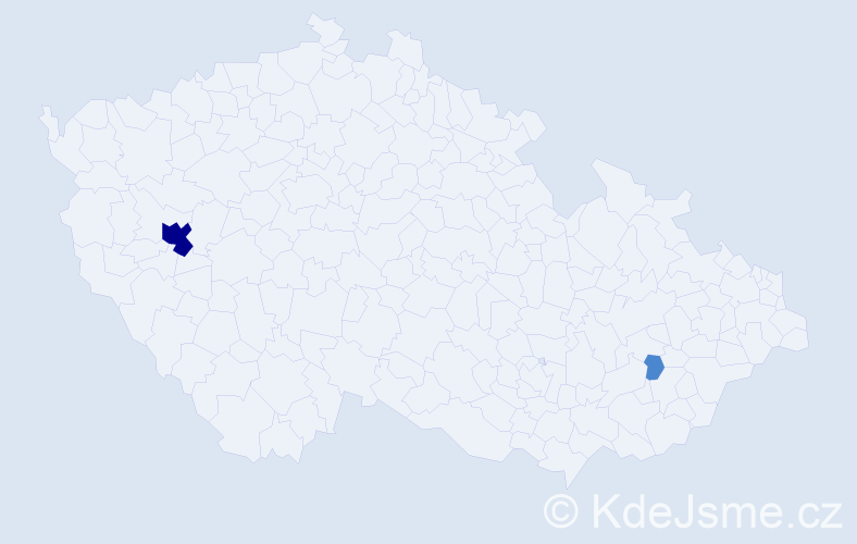 Příjmení: 'Seffer', počet výskytů 4 v celé ČR