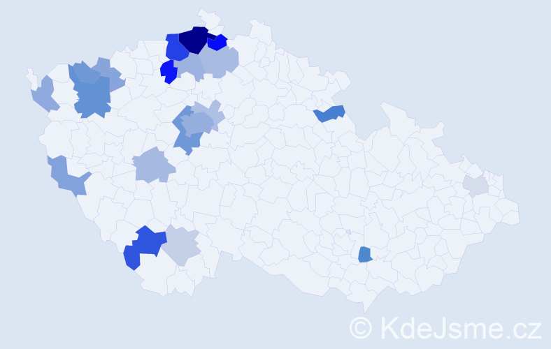 Příjmení: 'Lažanská', počet výskytů 49 v celé ČR