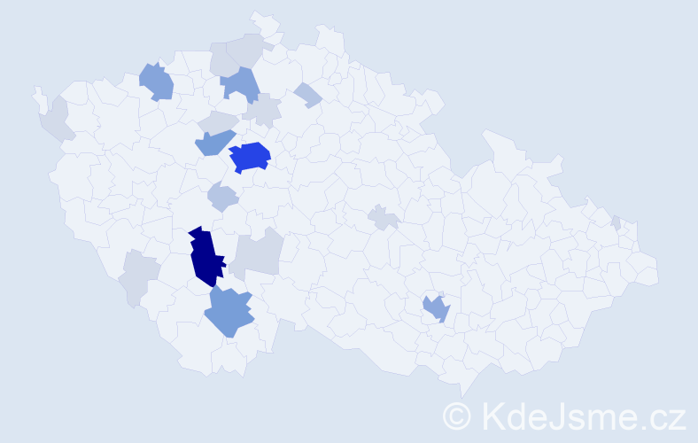 Příjmení: 'Cibochová', počet výskytů 62 v celé ČR