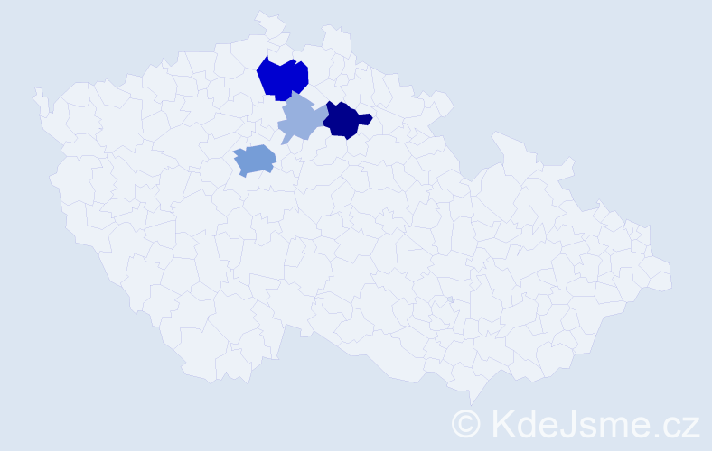 Příjmení: 'Nosák', počet výskytů 21 v celé ČR
