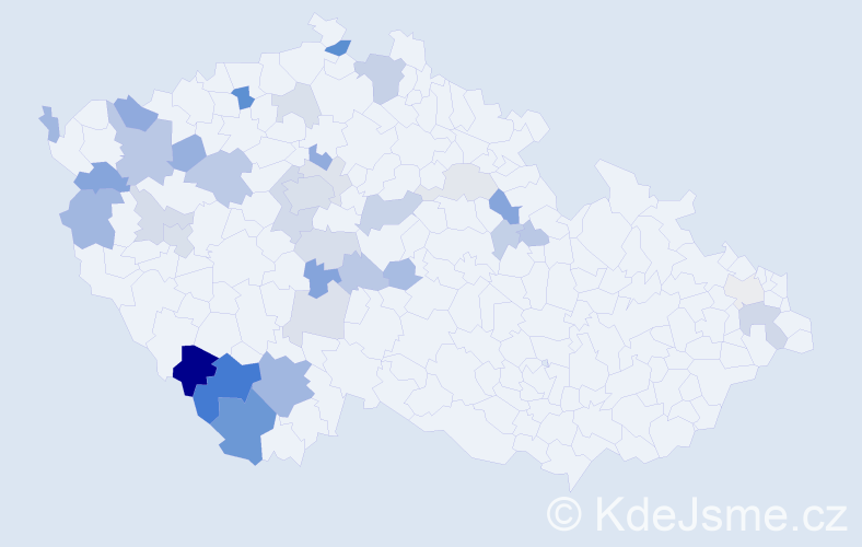 Příjmení: 'Nusková', počet výskytů 80 v celé ČR