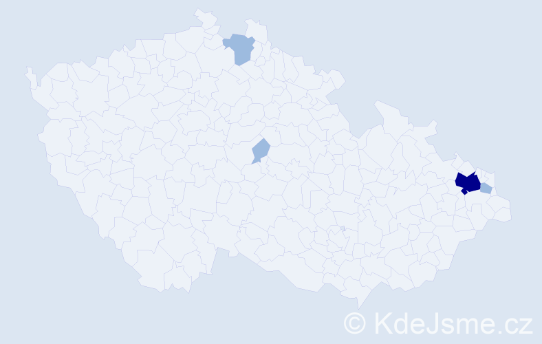 Příjmení: 'Babral', počet výskytů 7 v celé ČR